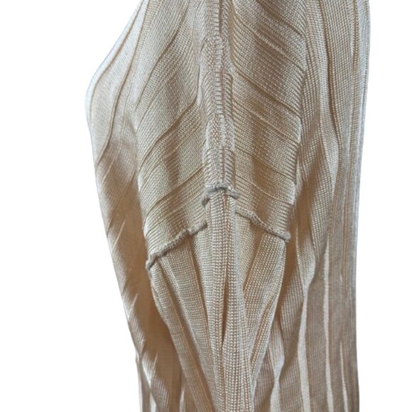 Free People Next Level Tunic in Marzipan Champagne Gold Oversized Sweater (SZ L) - Picture 7 of 16